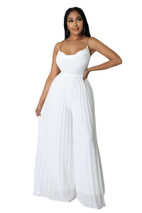 Women's Fashion Casual Solid Color Wide Leg Jumpsuit