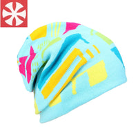 Double-layer Knitted Rainbow Parent-child Beanie Hat Ski Ice Knitted Sports Hat Wool Hat
