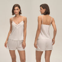 Summer Cozy Home Loungewear Suspender Shorts Set