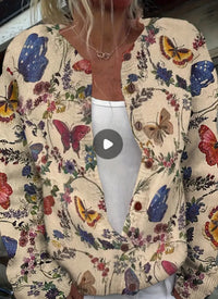 Digital printed cardigan hoodie jacket