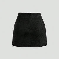 Womens Retro Rivet Tassel Mini Skirt