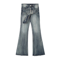 Retro Flared Jeans High Waist Slimming Super