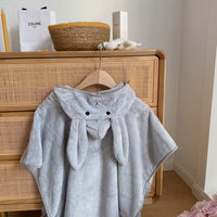 Rabbit Ears Children's Baby Infant Hooded Cloak Bath Towel Nightgown Bathrobe