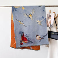 Autumn And Winter New Cashmere-like Thickened Oil Painting Jacquard Scarf
