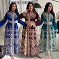 Printed Zip-Up Robe Ethnic-Style Dress