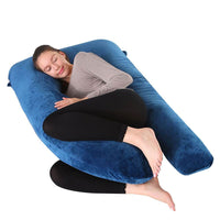 Straight Leg Conjoined U-shaped Pregnancy Pillow Crystal Velvet