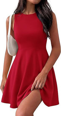 Elegant And Chic A-Line Sleeveless Dress For Women