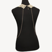 Gold Lace Fashion Exaggerated Necklace Multi-layer Tassel Body Chains
