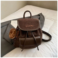 Preppy-style Commuter Backpack Fashionable And Vintage Travel Bag