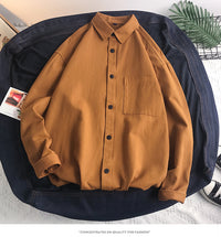 Heavyweight Casual White Cotton Long-sleeve Shirt