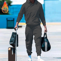 Men's Loose-Fit Two-Piece Sports Sweatshirt Set