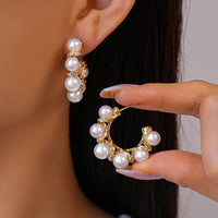 Retro Oval Pearl Earrings With A Light Luxury And High-end Feel