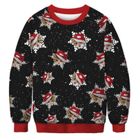 Printed Crew Neck Sweatshirt Autumn And Winter Long Sleeve Loose Women