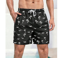 Mens Printed Beach Hawaiian Casual Shorts