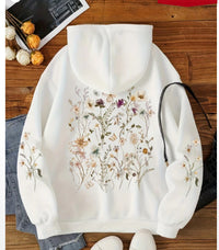 Women's Colorful Flower Print Sweatshirt Sweater