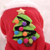 Pet Cat Dog Autumn And Winter Christmas Fleece-lined Thickened Cotton-padded Coat