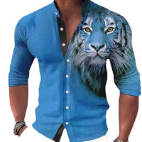Men's Shirt Stand Collar Printing