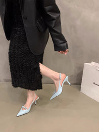 2026 Summer Bow One-Strap Thin Heel Sandals, Sweet Backless Single Shoes, New Arrival