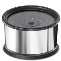 Stainless Steel Large Capacity Pet Non-slip Splash-proof Water Bowl