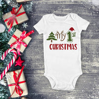 Christmas Snowman Elk Printing Triangle Rompers Baby Jumpsuit