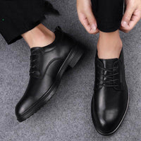 Mulin Sen Summer Leather Formal Shoes In Extra-Large Sizes