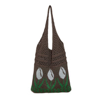 Flower Tulip Vintage Knitted Shoulder Bag