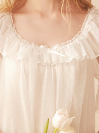 Princess Court Nightdress Women's Short Sleeve Cute