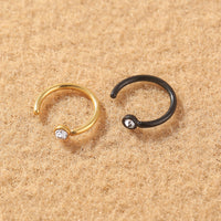Nose ring Cross-border e-commerce source Human body piercing C-shaped stainless steel rhinestone nose ring with diamond nose nail fake nose ring jewelry