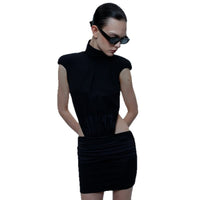 Backless Solid Color Sassy Bodycon Dress