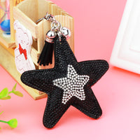 Creative Pentagram Tassel Crystal Key Chain