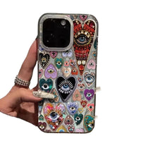 Cute Eye Phone Case With Feather-Like Texture
