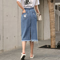 Junjun Xintang Denim Plus-size Women's Bodycon Skirt