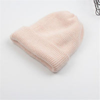 Angora Rabbit Fur Knitted Woolen Hat