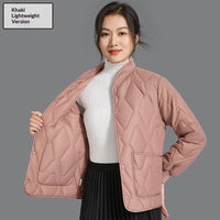Womens Winter Warm Long-Sleeve Cotton-Lined Loungewear Unisex Cotton-Padded Jacket