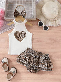 Baby Girl Two-piece Vest Top Puffy Little Short Dress Suit
