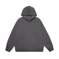 European And American Leisure Solid Color Hooded Loose Sweater Fleece-lined Hooded Coat