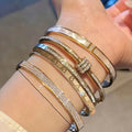 Diamond-studded Open Bracelet For Women