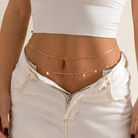Popular Ornament Simple Transparent Rhinestone Waist Chain