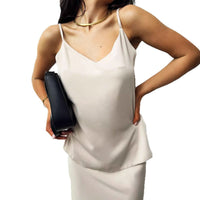 Halter-neck V-neck Sexy Backless Top