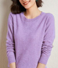 Spring And Autumn New Women's Knitwear Pullover Round Neck Bottoming Shirt