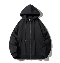 Solid Color Retro Simple Hooded Zipper Jacket For Men