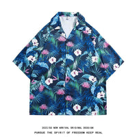 Men's Retro Hong Kong Style Short Sleeve Printed Shirt