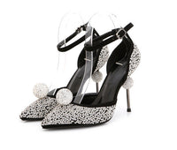 Fashion Rhinestone Silver Pointed High Heels Single Shoes