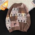 Fleece-lined Thickened Turtleneck Retro Art Design Sweater Warm
