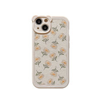 Japanese And Korean Elegant Flower Bear Embossed Mobile Phone Case