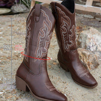 Womens Chunky Heel Boots