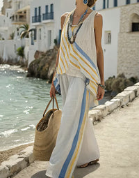 Women'S Loose Striped Pants Suit