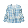 Women's Street Fashion Tie-dye Plaid Print Shirt