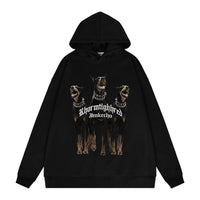Three Doberman Pinscher Printed Hoodie Men