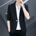 Mens Three-Quarter-Sleeve Suit For Summer